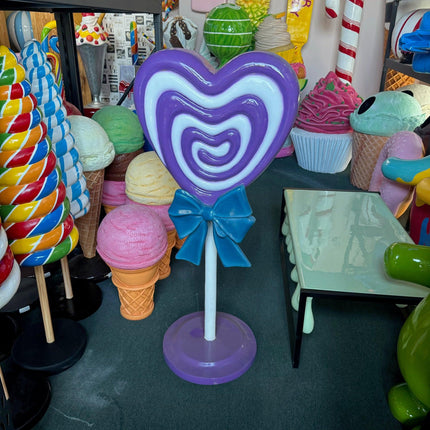 Purple Heart Lollipop Over Sized Statue - LM Treasures 