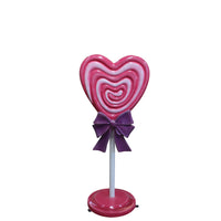 Pink Heart Lollipop Over Sized Statue - LM Treasures 