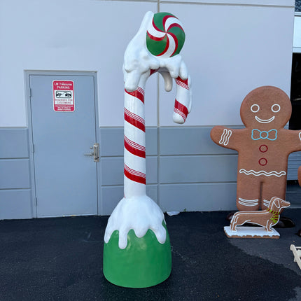 Candy Cane Snow Over Sized Statue LM Treasures - PT