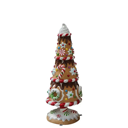 Medium Peppermint Gingerbread Christmas Tree Statue LM Treasures - PT