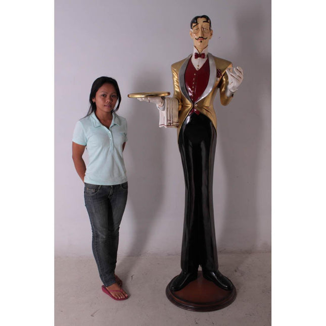 Frenchman Butler Life Size Statue - LM Treasures 