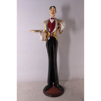 Butler Frenchman Life Size Restaurant Prop Decor Statue - LM Treasures 