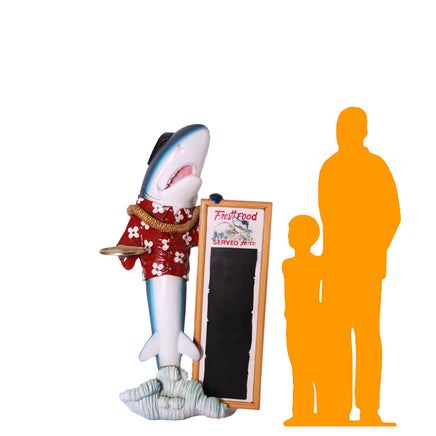 Large Shark Butler Life Size Statue - LM Treasures 