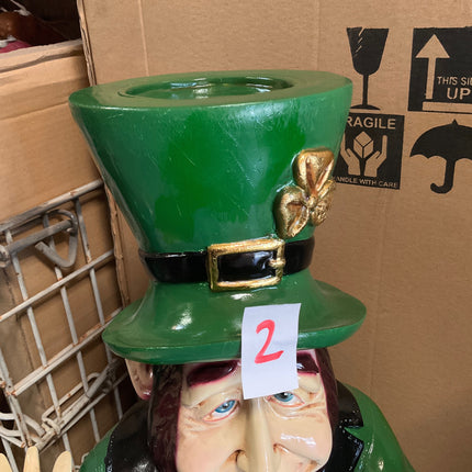 Damaged Leprechaun Smoking Ash Tray Butler Statue