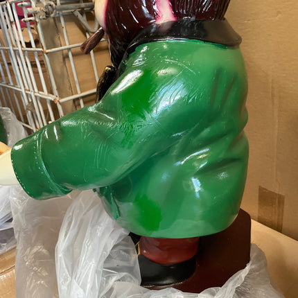 Damaged Leprechaun Smoking Ash Tray Butler Statue