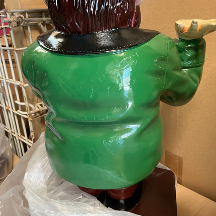 Damaged Leprechaun Smoking Ash Tray Butler Statue