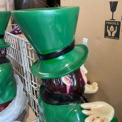 Damaged Leprechaun Smoking Ash Tray Butler Statue