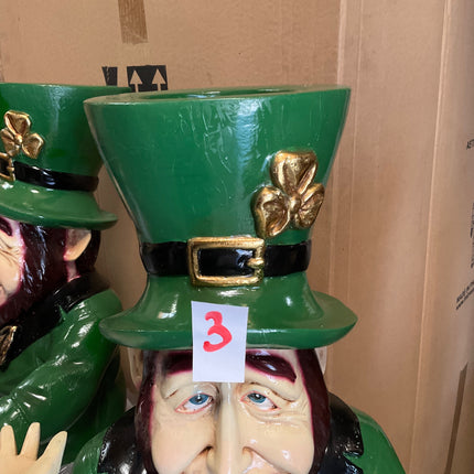 Damaged Leprechaun Smoking Ash Tray Butler Statue