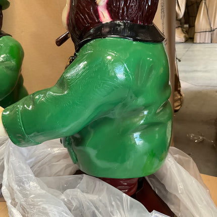 Damaged Leprechaun Smoking Ash Tray Butler Statue