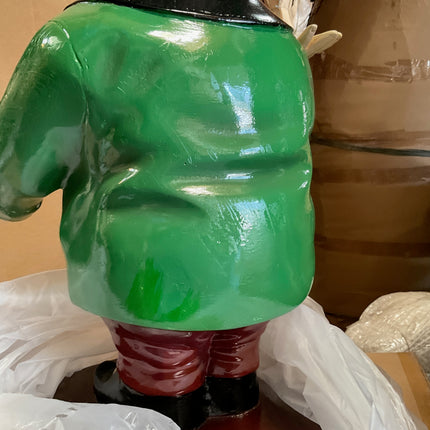 Damaged Leprechaun Smoking Ash Tray Butler Statue