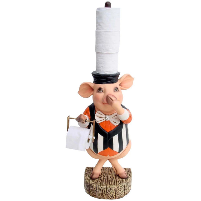 Pig Toilet Paper Holder Statue LM Treasures - GP