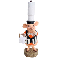 Pig Toilet Paper Holder Statue - LM Treasures 