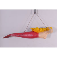 Hanging Pink Mermaid Life Size Statue - LM Treasures 