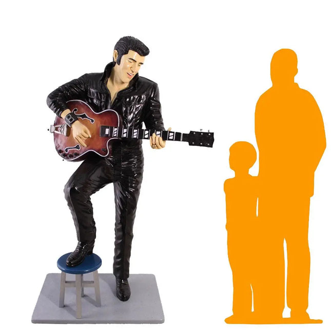 Singer Elvis in Black Life Size Statue LM Treasures - GP