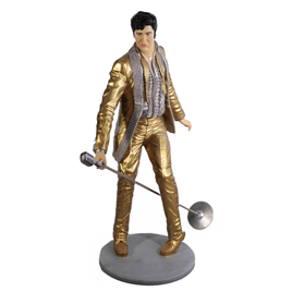 Singer Elvis In Gold Life Size Statue - LM Treasures 