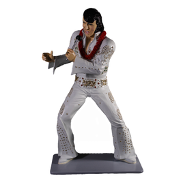 Singer Elvis In White Standing Life Size Statue - LM Treasures 