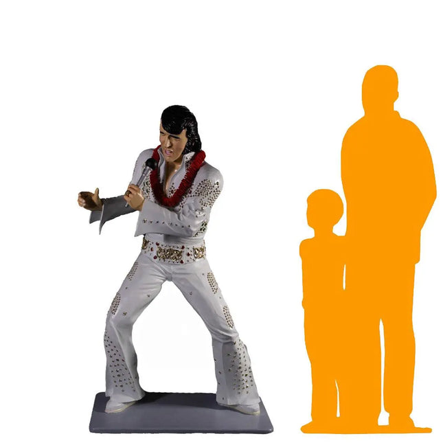 Singer Elvis In White Standing Life Size Statue LM Treasures - GP