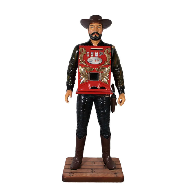 Cowboy Slot Machine Cabinet Life Size Statue LM Treasures - GP