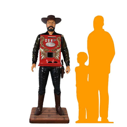 Cowboy Slot Machine Cabinet Life Size Statue LM Treasures - GP