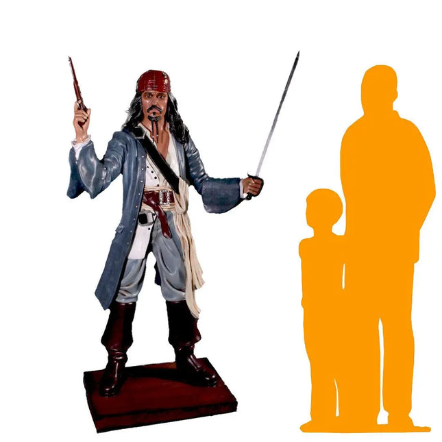 Pirate Captain Jack With Gun Life Size Statue LM Treasures - GP