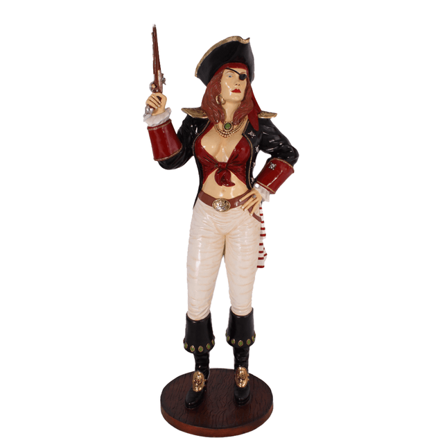 Lady Pirate With Gun Life Size Statue - LM Treasures 