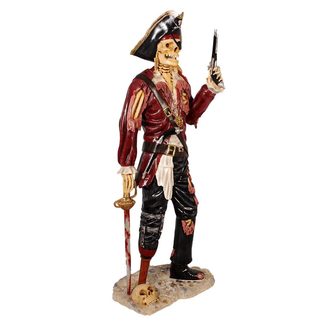 Pirate Skeleton with Gun Life Size Statue LM Treasures - GP