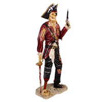 Pirate Skeleton with Gun Life Size Statue - LM Treasures 