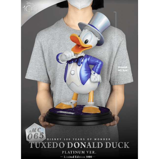 Disney 100 Years of Wonder Tuxedo Donald Duck Master Craft Table Top Statue - LM Treasures