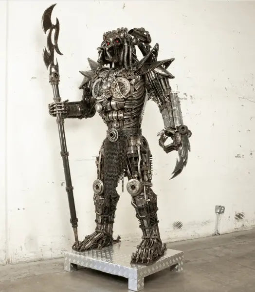 Predator Inspired Recycled Metal Art Sculpture LM Treasures - K