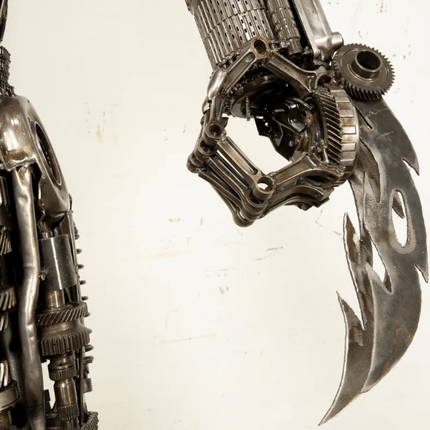 Predator Inspired Recycled Metal Art Sculpture