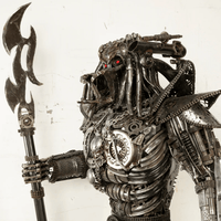Predator Inspired Recycled Metal Art Sculpture