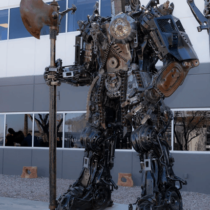 Knight Inspired Recycled Metal Art Sculpture