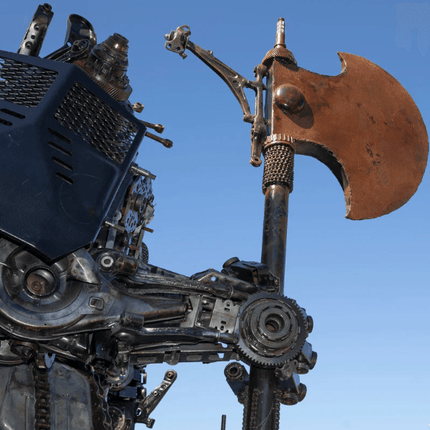Knight Inspired Recycled Metal Art Sculpture
