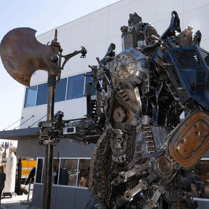 Knight Inspired Recycled Metal Art Sculpture