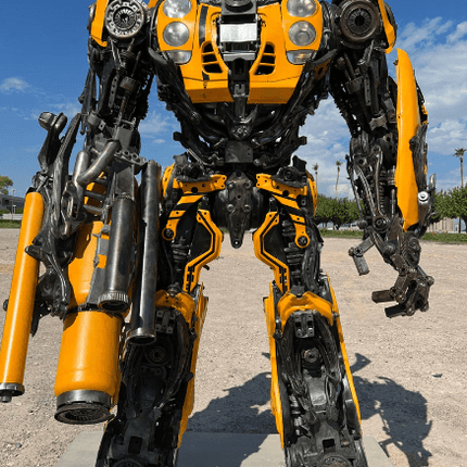 Bumblebee Inspired Recycled Metal Art Sculpture