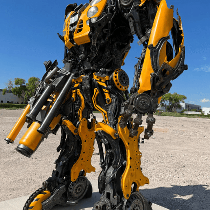 Bumblebee Inspired Recycled Metal Art Sculpture