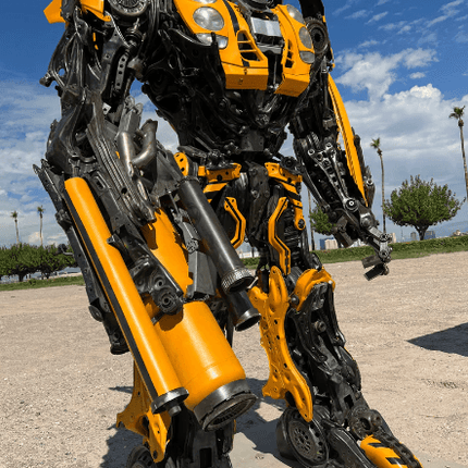 Bumblebee Inspired Recycled Metal Art Sculpture