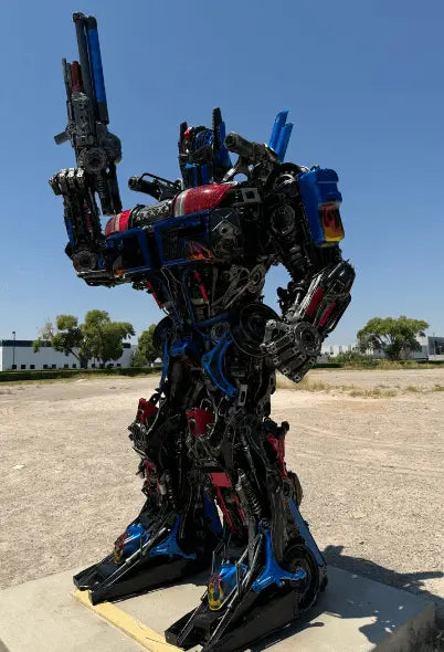 Optimus Prime Inspired Recycled Metal Art Sculpture LM Treasures - K