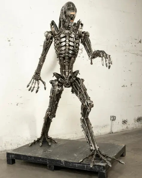 Alien Inspired Recycled Metal Art Sculpture LM Treasures - K