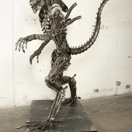 Alien Inspired Recycled Metal Art Sculpture