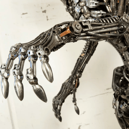 Alien Inspired Recycled Metal Art Sculpture