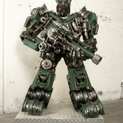 Hound Inspired Recycled Metal Art Sculpture
