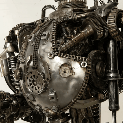 Terminator Inspired Recycled Metal Art Sculpture