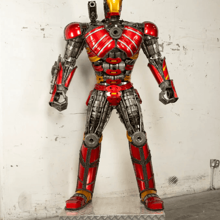 Iron Man Inspired Recycled Metal Art Sculpture