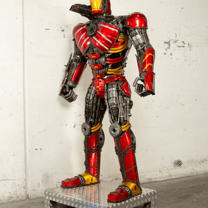 Iron Man Inspired Recycled Metal Art Sculpture