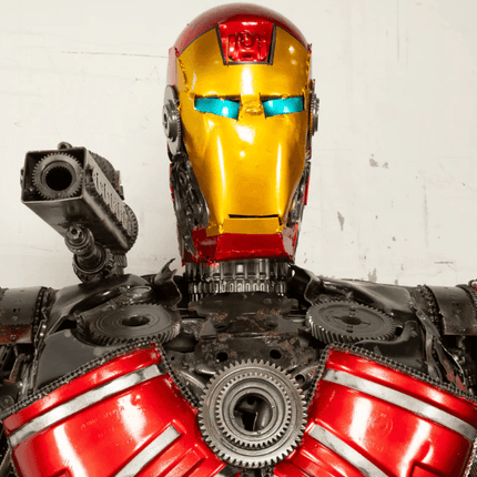 Iron Man Inspired Recycled Metal Art Sculpture