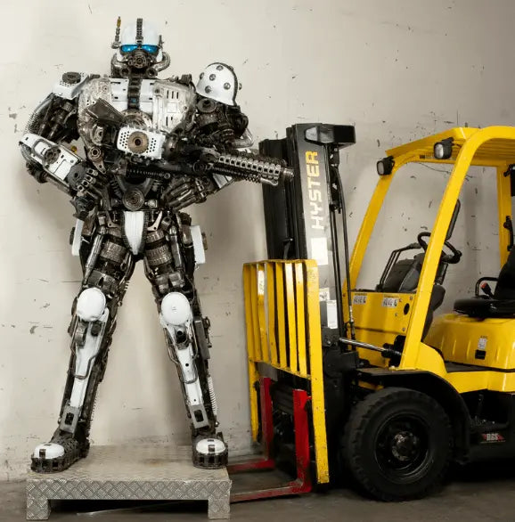 Black Storm Trooper Inspired Recycled Metal Art Sculpture LM Treasures - K