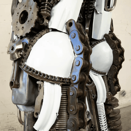 Black Storm Trooper Inspired Recycled Metal Art Sculpture