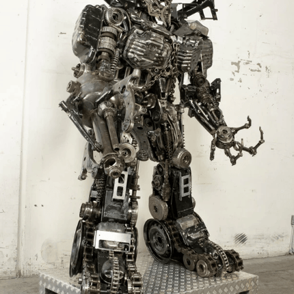 Megatron Inspired Recycled Metal Art Sculpture
