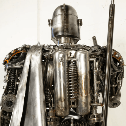 Mandalorian Inspired Recycled Metal Art Sculpture